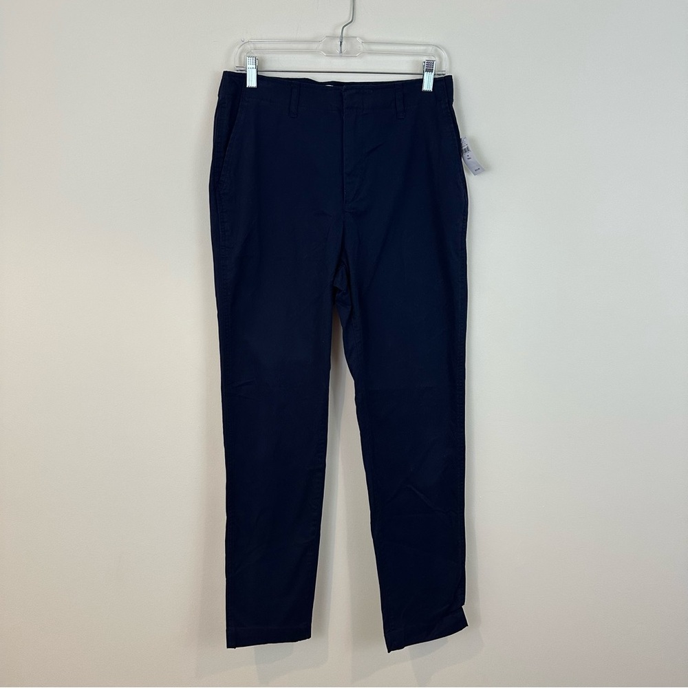 Gap Downtown Khaki Pants in Navy Straight Leg Fit Size 10 Tall Women's NWT - Picture 3 of 6